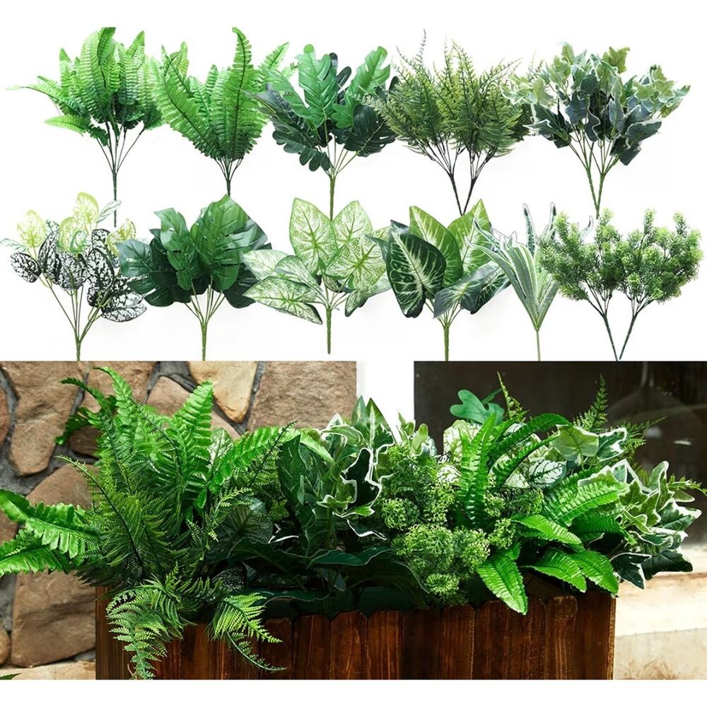 Party Joy Set of 12 Artificial Greenery Outdoor/Indoor UV Resistant NWB